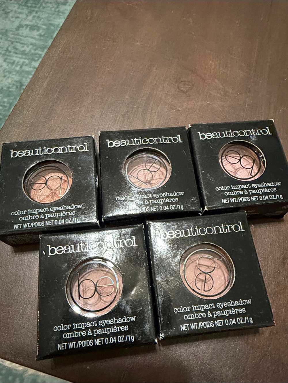 BEAUTICONTROL EYESHADOW - silk, copper and latte - lot of 5
